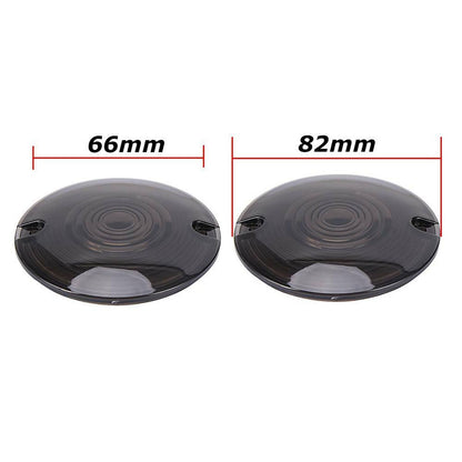 Solidspare 4PCS Smoke Turn Signal Light Cover Lens for Harley Touring Electra Road King