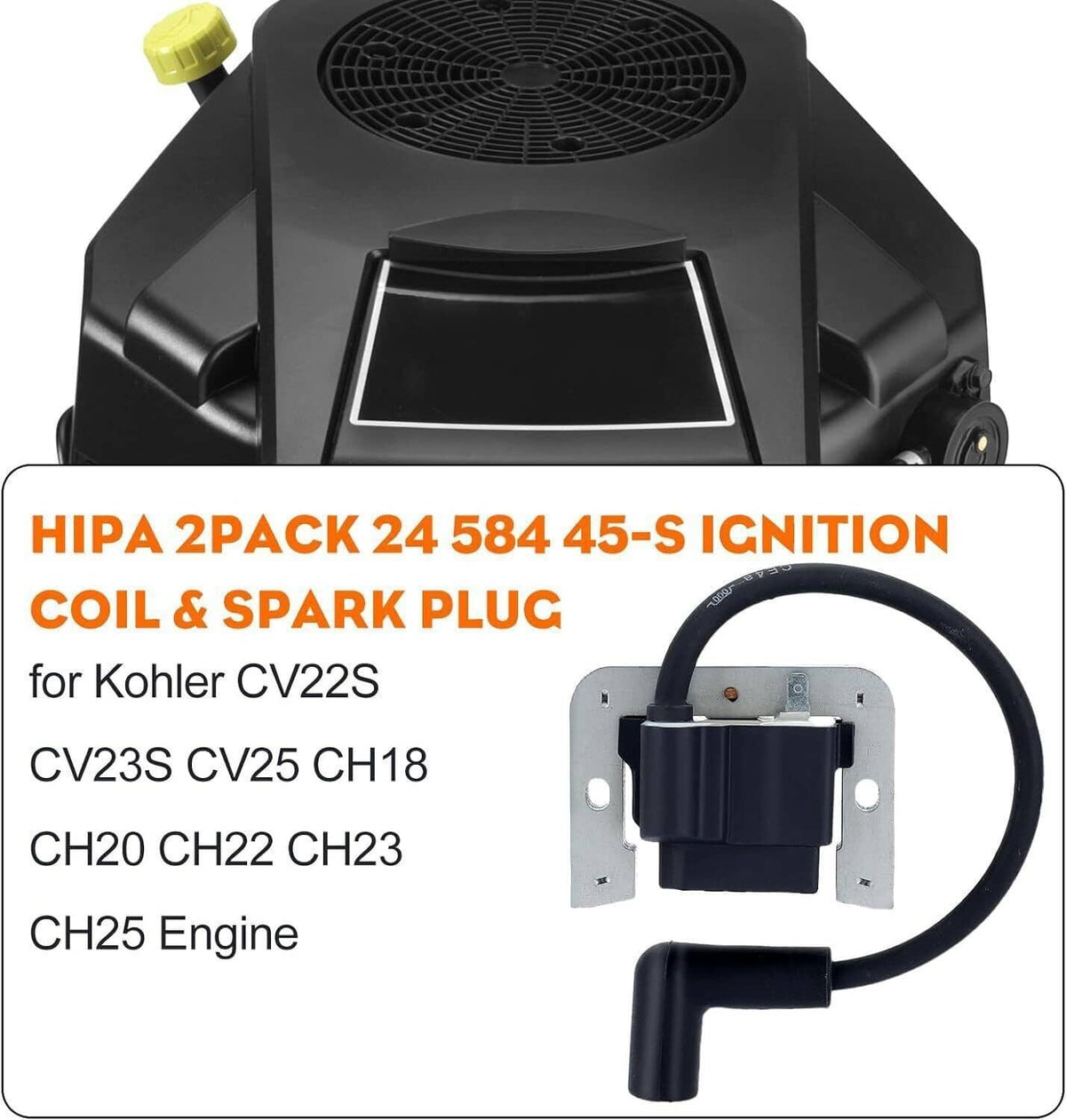 Solidspare 2x Ignition Coil Module Set For Kohler Command Engines 27HP CH18 CH740 2458401-S