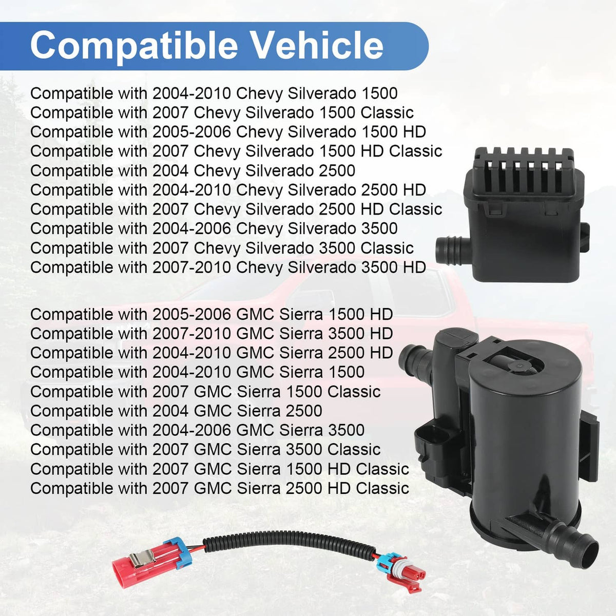 Solidspare CVS34 Vapor Canister Vent Solenoid for 2004-2010 Chevy Silverado GMC Sierra 1500