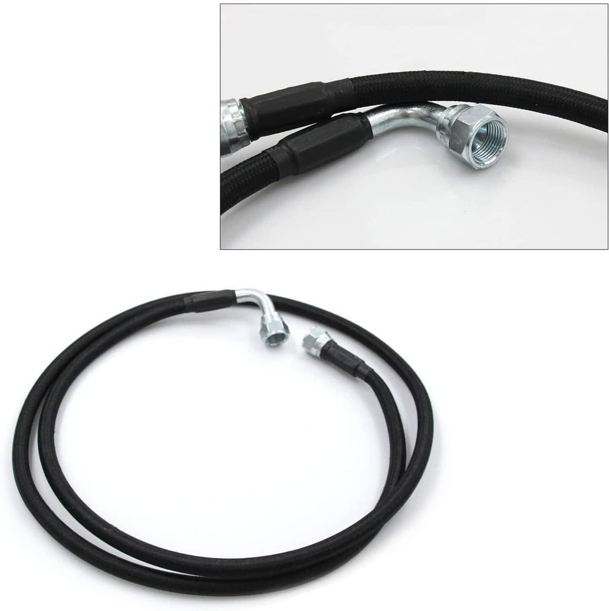 Solidspare Black Transmission Cooler Hose Line Set for Dodge Ram 2500/3500 5.9L 48RE 03-07