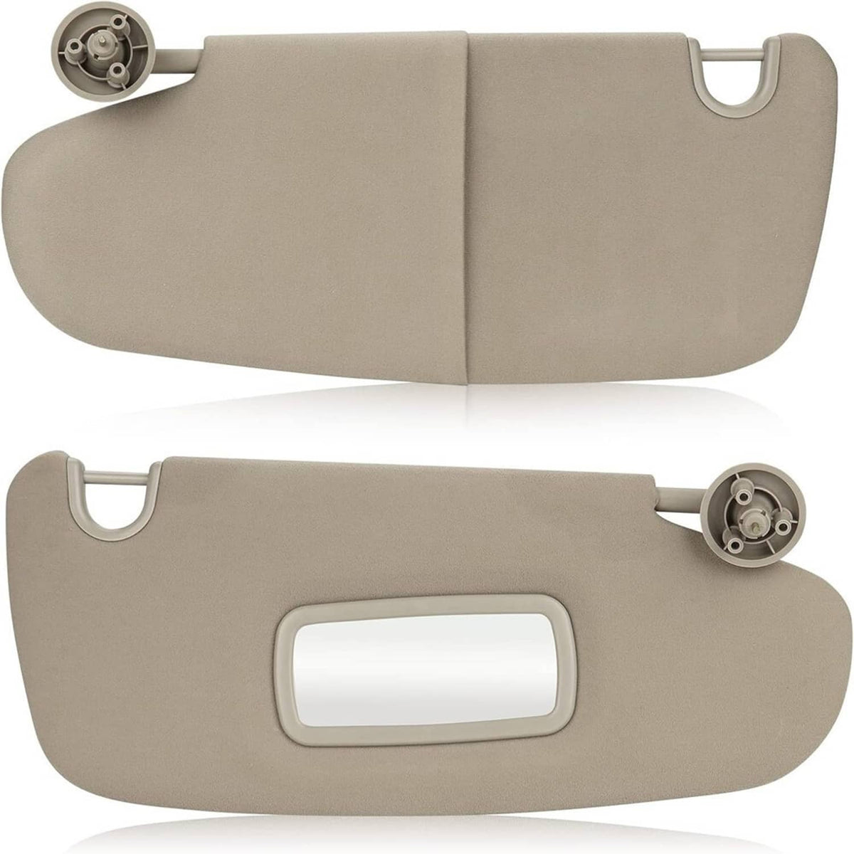 Solidspare 2Pcs Sun Visor Set Left & Right For 2002-2009 Dodge Ram 1500 2500 3500 Beige