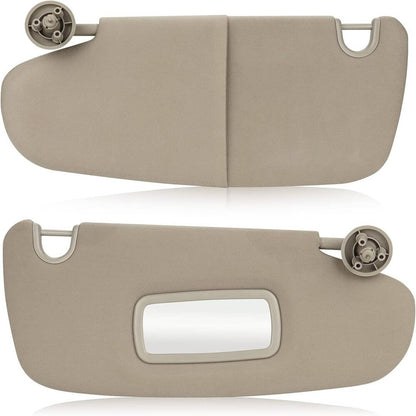 Solidspare 2Pcs Sun Visor Set Left & Right For 2002-2009 Dodge Ram 1500 2500 3500 Beige