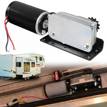 Solidspare RV Slide Out Gear Box and High Output Motor,Replace FOR ‎R25076-1, R25075