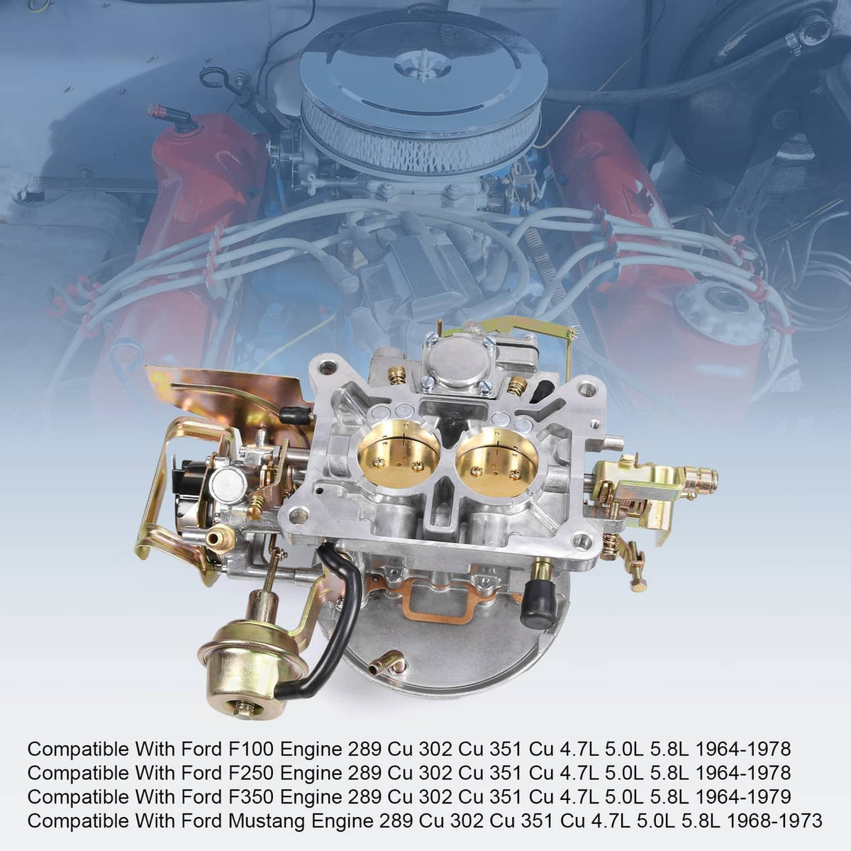 Solidspare For Ford 400 302 351 Cu Jeep Engine 2150 NEW Two 2 Barrel Carburetor Carb 2100