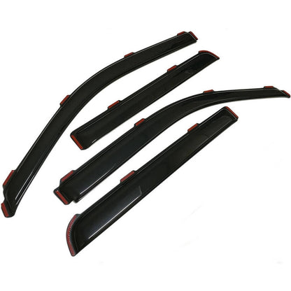 Solidspare For 2009-2014 Ford F-150 Super Crew In-Channel Window Vent Visor Sun Rain Guards