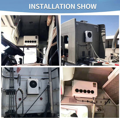Solidspare 12000BTU 12V Truck Cab Air Conditioner Split AC for Semi Trucks Bus RV Caravan