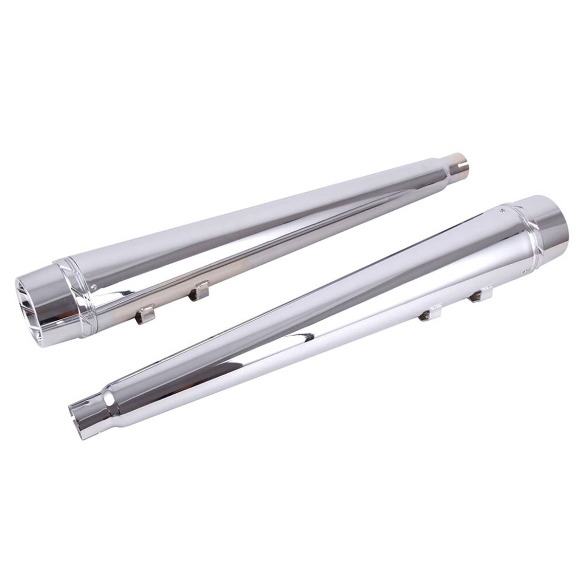 Solidspare DNA 4" Megaphone Slips-On Mufflers Exhaust Pipes For 95-16 Harley Touring Chrome