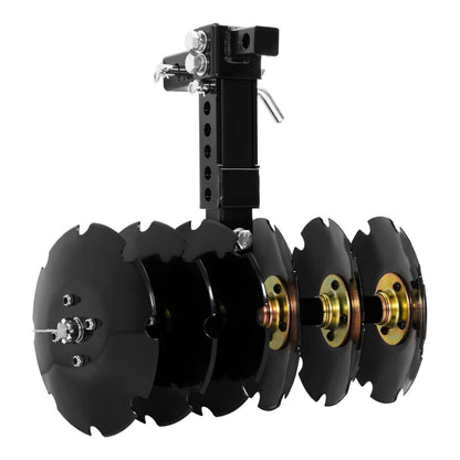 Solidspare 20" Notched Disc Harrow Plow Attachment for ATV UTV W/ 6 X Concave 2" Receiver