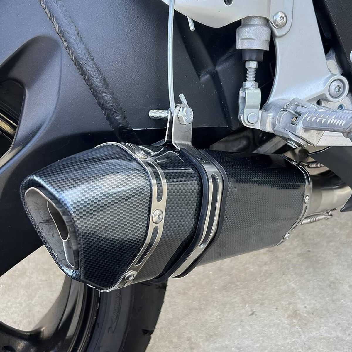 Solidspare 38mm-51mm Motorcycle Universal ATV Exhaust Muffler Tail Pipe &DB Killer Silencer