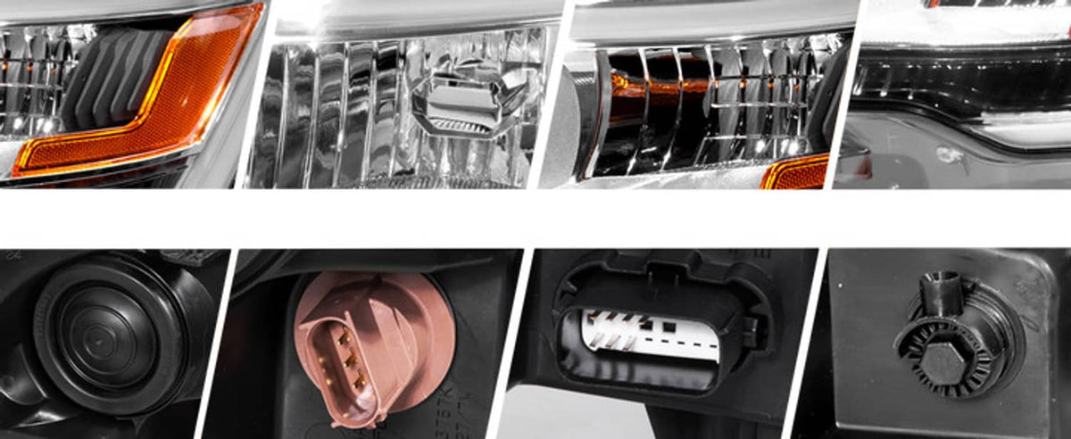 Solidspare Pair Headlights Assembly w/LED DRL For 2016-2019 Ford Explorer Left & Right Side