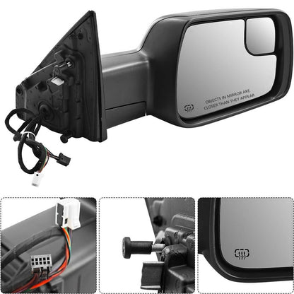Solidspare Right Heated Mirror w/Power Fold Signal Light For 2019-2024 Ram 1500 68276500AH