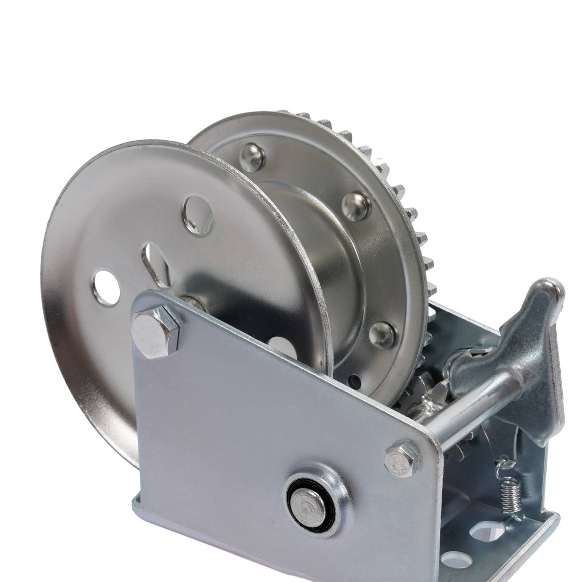 Solidspare 1400LBs Steel Horizontal Hand Pulling Ratchet Winch Galvanized For Boat Trailer