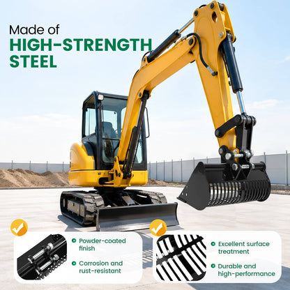 Solidspare 600mm Mud Bucket Mini Excavators Digger Screening Skeleton Attachment