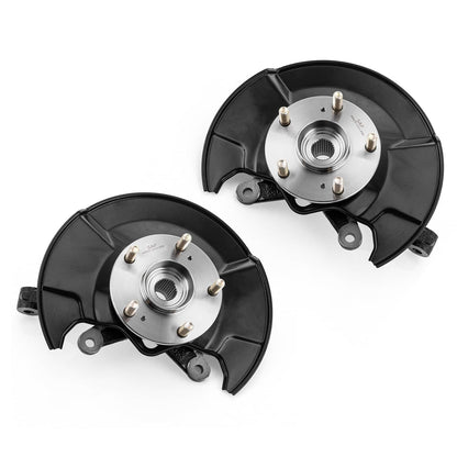 Solidspare Front LH+RH Steering Knuckle & Wheel Hub Bearing Fit for 2006- 2011 Honda Civic