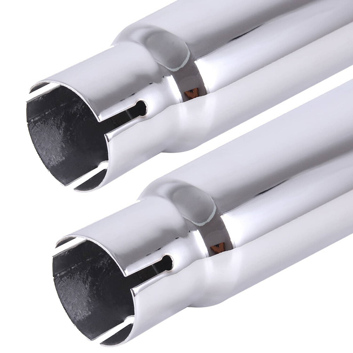 Solidspare 4" SLIP ON MUFFLERS EXHAUST PIPES FOR HARLEY TOURING BAGGER 1995-2016 CHROME