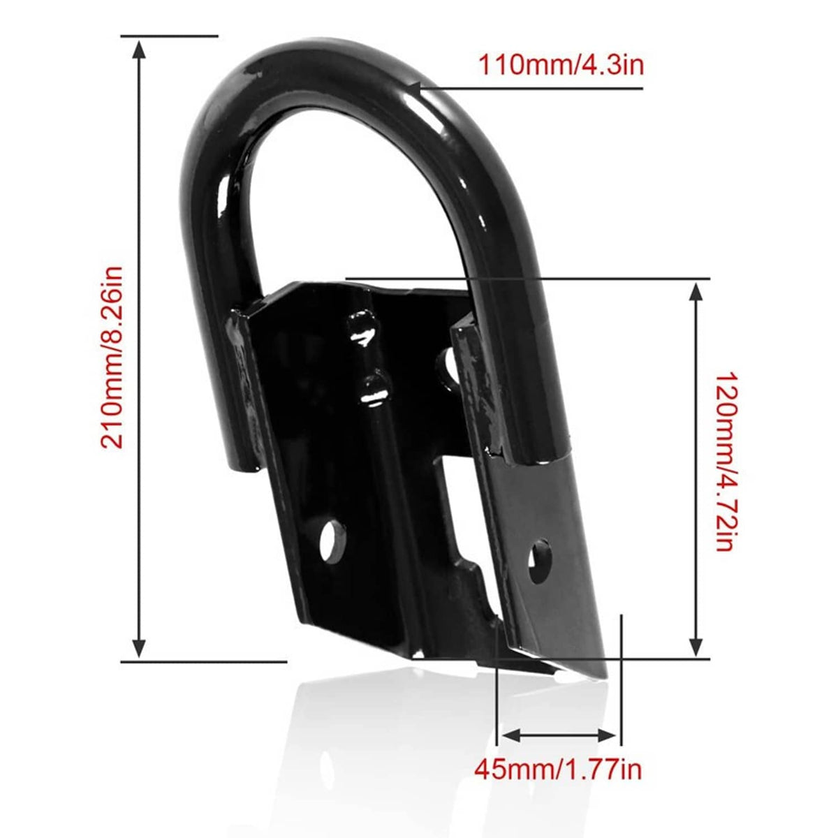 Solidspare Black Tow Hooks Set For 2015-2021 Ford F-150 F150 Front LH & RH FL3Z17N808A NEW