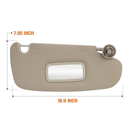 Solidspare 1Pair Sun Visor Set Left & Right For 2002-2009 Dodge Ram 1500 2500 3500 Beige