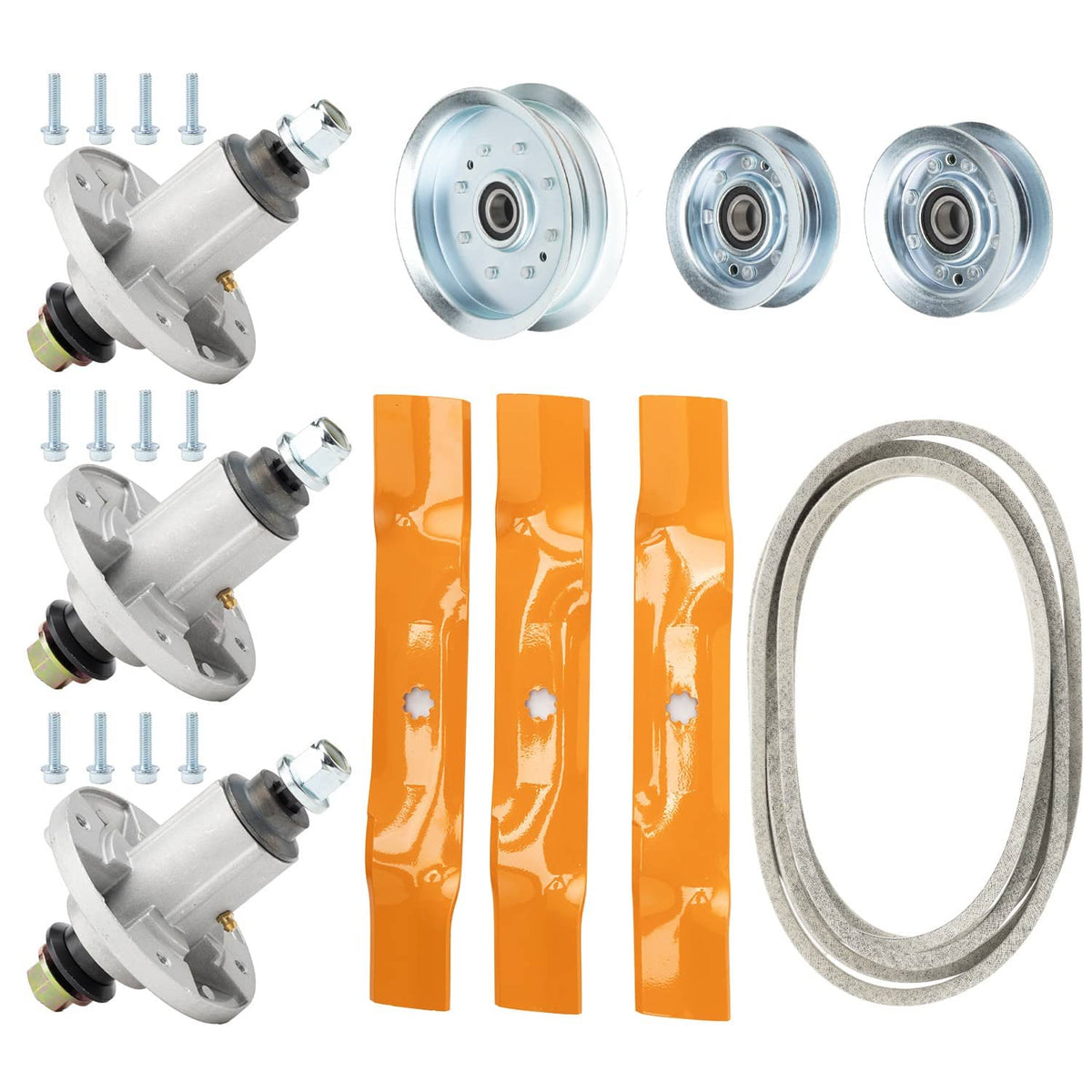 Solidspare Spindle & Blade With Pulley & Belt For John Deere Models: LA145 LA155 LA165