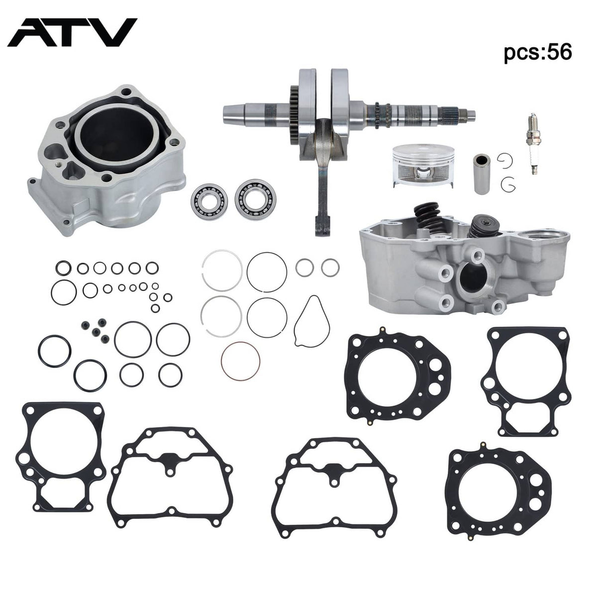 Solidspare For Honda TRX420 Rebuild Kit Crankshaft Cylinder Sleeve  Bearing Gasket 2009-24