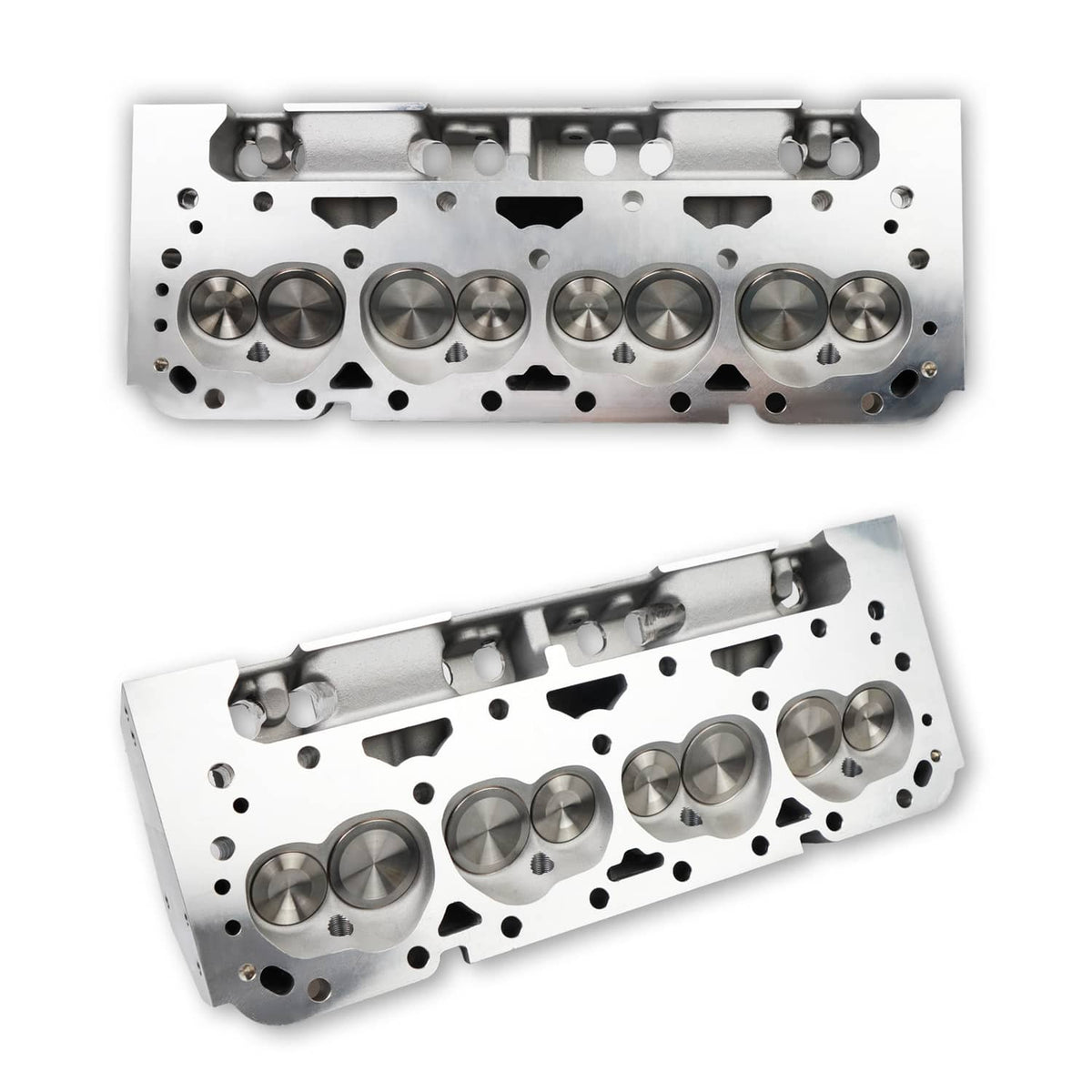Solidspare 2x Complete Aluminum Cylinder Heads For SBC Chevy 350 190cc 64cc 2.02/1.60 Angle