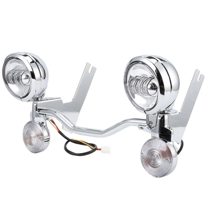 Solidspare LED Passing Turn Signal Fog Spot Light Bar Fit For Harley Road King 1994-2013