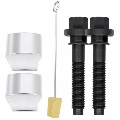 Solid Spare Cam Phaser Lock Out Kit, Camshaft Pulley Mounting Bolt and Timing Chain for Ford