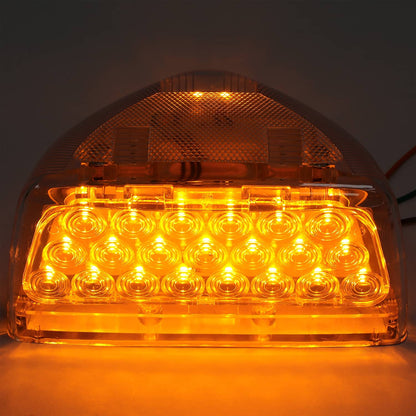 Solid Spare Pair 31 LED Turn Signal Light -Amber LED/Clear Lens RH LH For Peterbilt 379 359