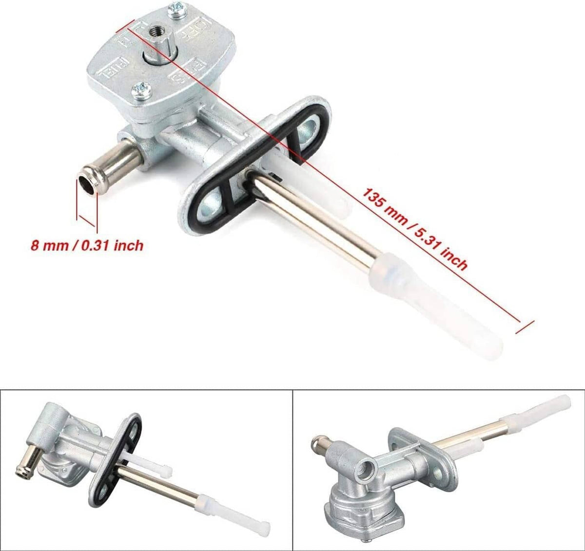 Solidspare Fuel Valve Petcock Tank Switch & Lever Screw For 2002-2008 Yamaha Grizzly YFM660