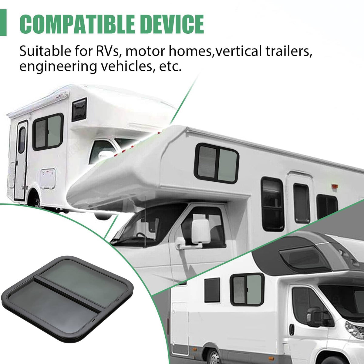 Solidspare Tinted Glass For Camper Trailer Horizontal Sliding Window RV Window 24" x 22"