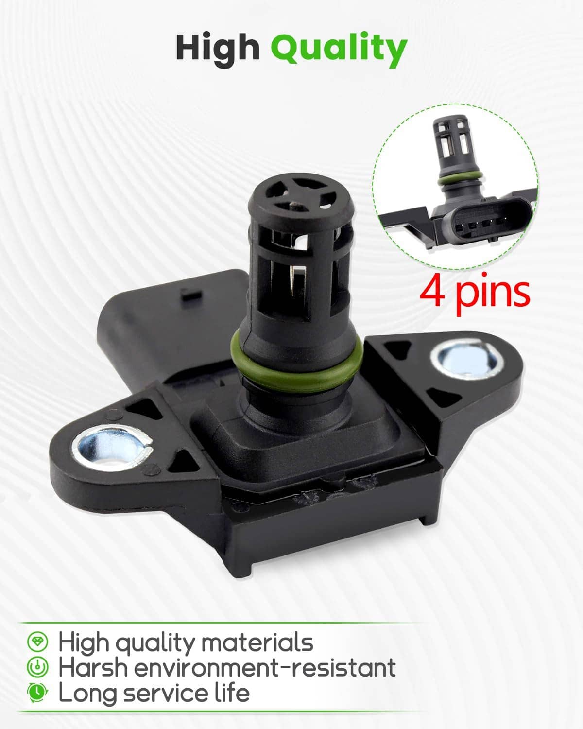 Solid Spare MAP Manifold Absolute Pressure Sensor 13627599042 For BMW X5 X6 640i 650i 750i
