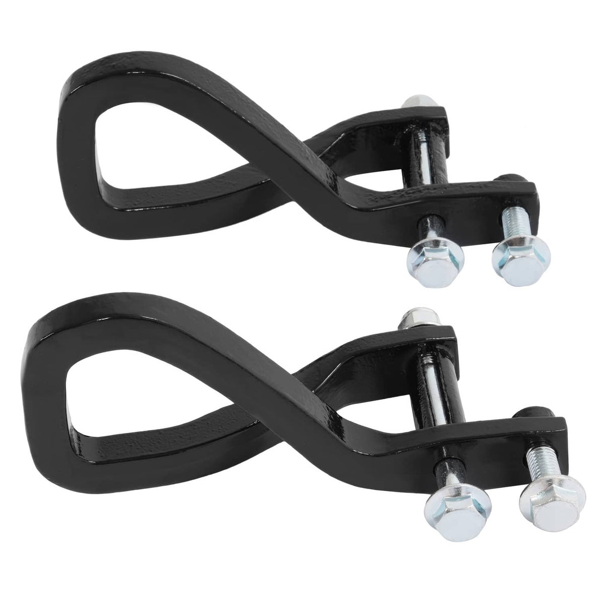 Solid Spare Heavy Duty Front Car Tow Hooks w/ Bolts For GMC Sierra 1500 2019-2026 Black