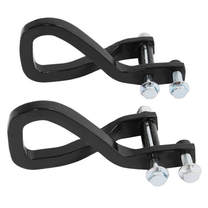 Solid Spare Heavy Duty Front Car Tow Hooks w/ Bolts For GMC Sierra 1500 2019-2026 Black