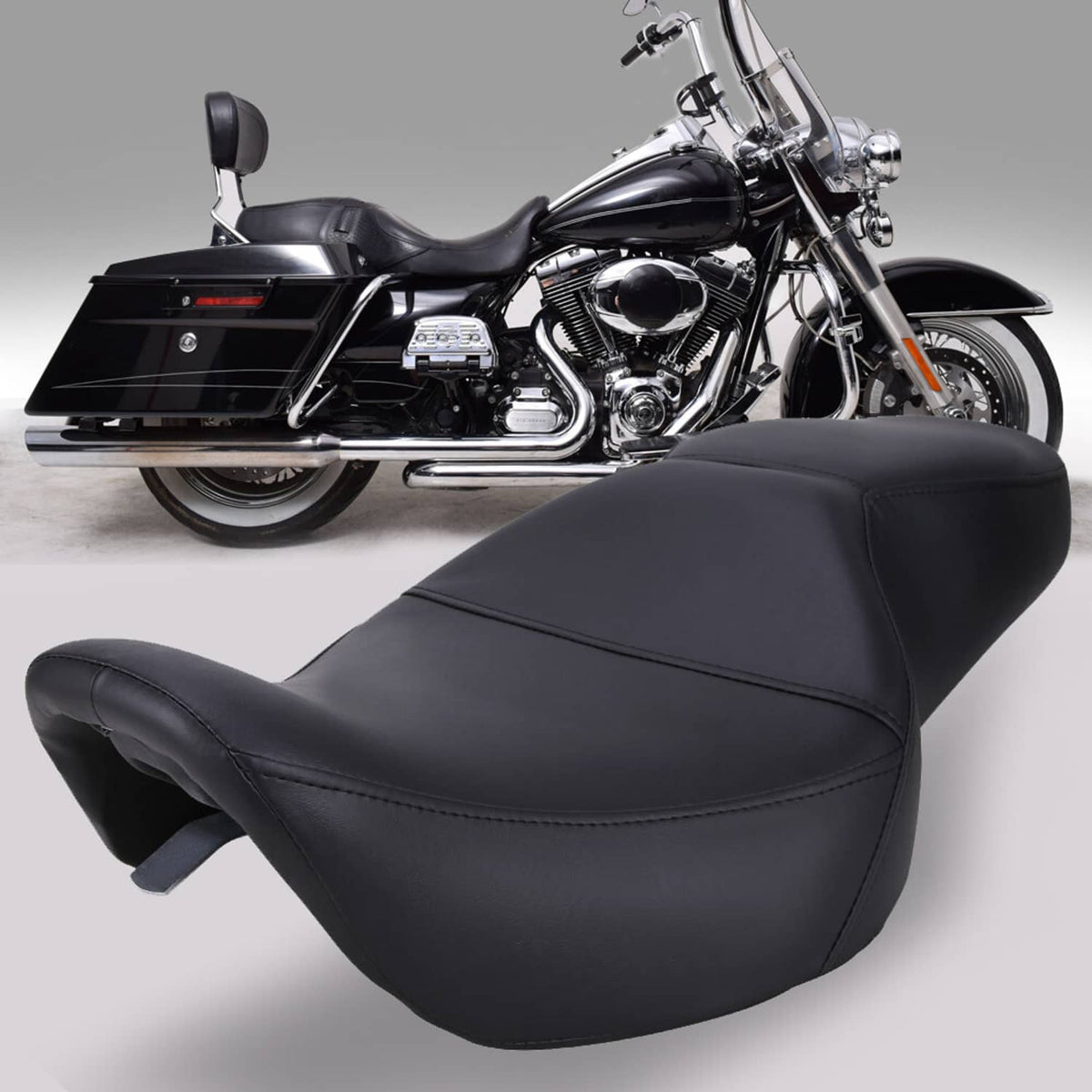 Solidspare Rider Driver Seat For Harley 1997-2007 Road King & 2006-2007 Street Glide