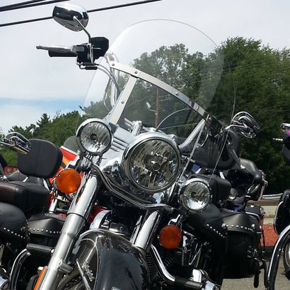 Solidspare Clear Front Windshield For Harley Touring Road King FLHR 1994-2024 W/ Bracket