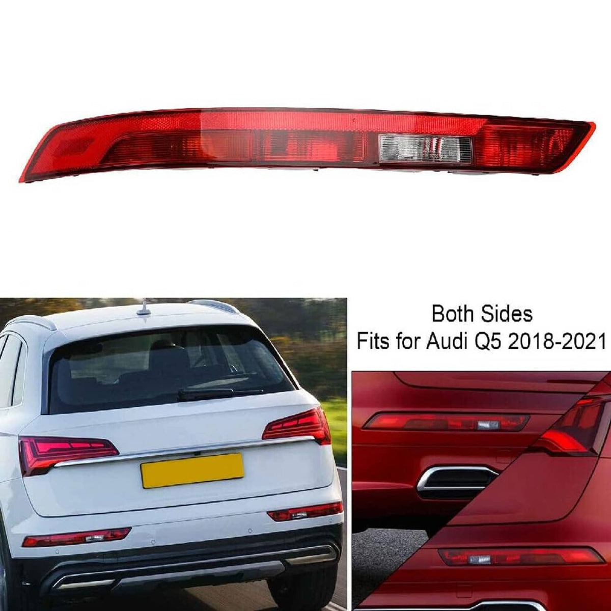 Solidspare Lower Tail Fog Brake Lamp Left Driver Rear Bumper Light For 18-21 Audi Q5 New