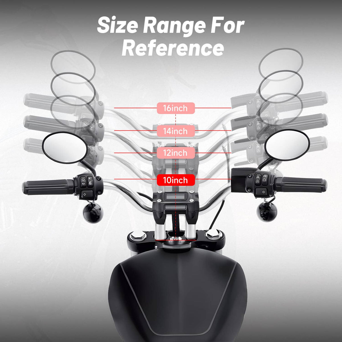 Solidspare 10" MX-T Bars Handlebar Chrome For Harley Softail FLS Sportster Dyna Low Rider