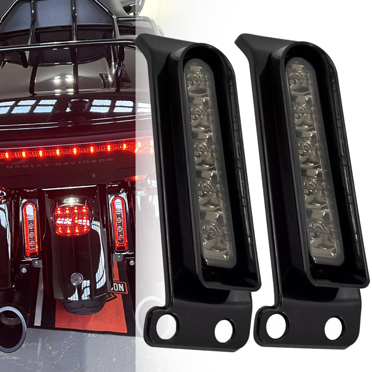 Solidspare Saddlebag LED Filler Lights Run Brake Turn Signals Fits For Harley Touring 14-24