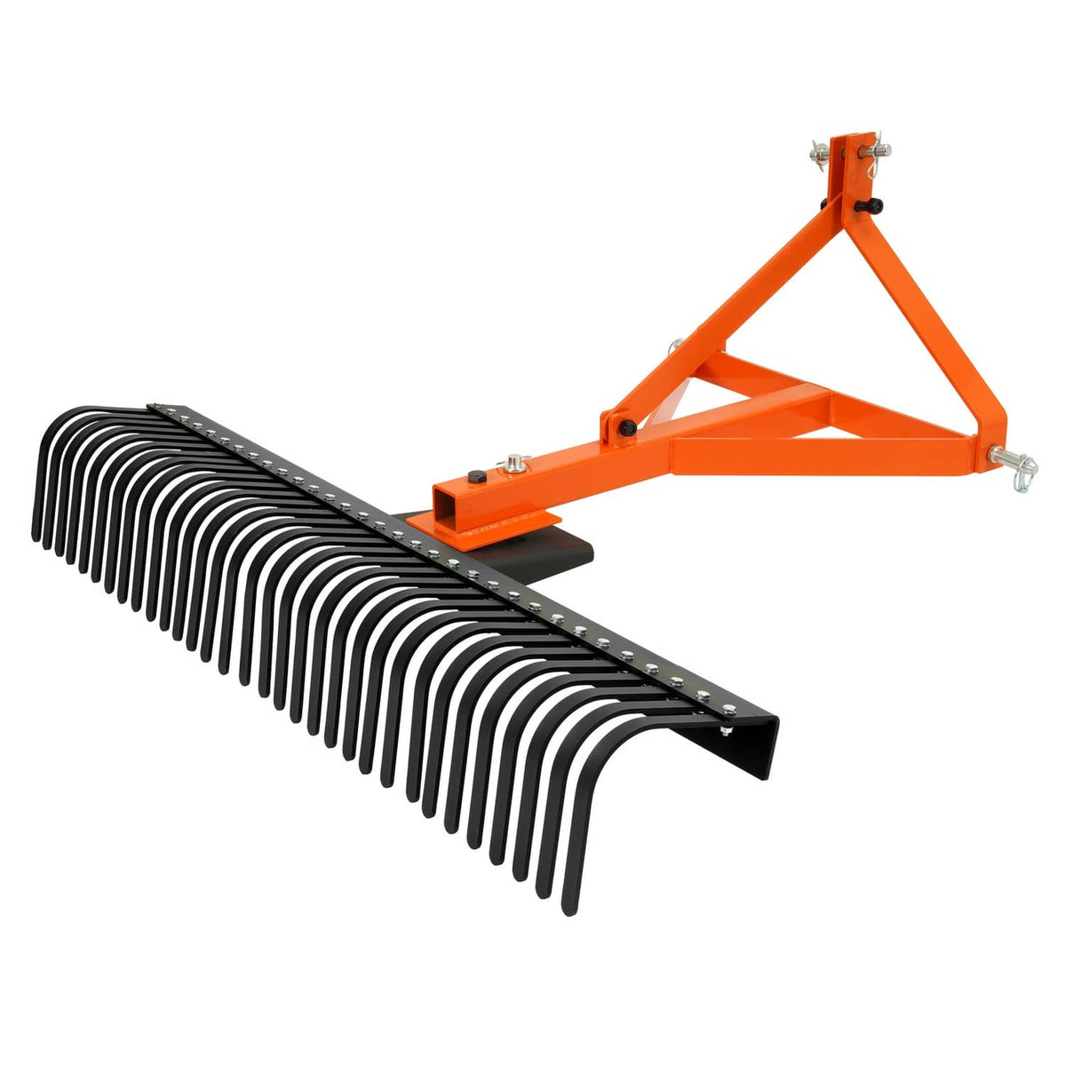 Solidspare 3 Point Landscape Rock Rake For Category 1 Tractor Attachment Gravel Lawn 60''