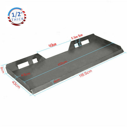 Solidspare Conversion Adapter Latch Box & 1/2" Mount Plate for Skid Steer Quick Tach Attach