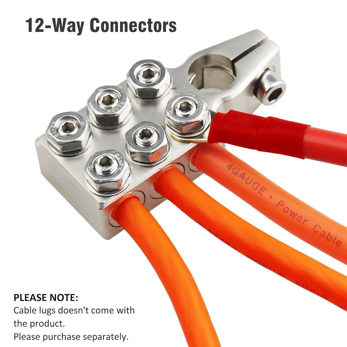 Solid Spare Battery Terminal Connectors, 12-Way Battery Terminal Clamps, Battery Terminals