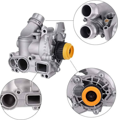 Solidspare Water Pump & Thermostat 06H121026 For Audi A3 A4 A5 VW CC Tiguan GTI 1.8T 2.0T