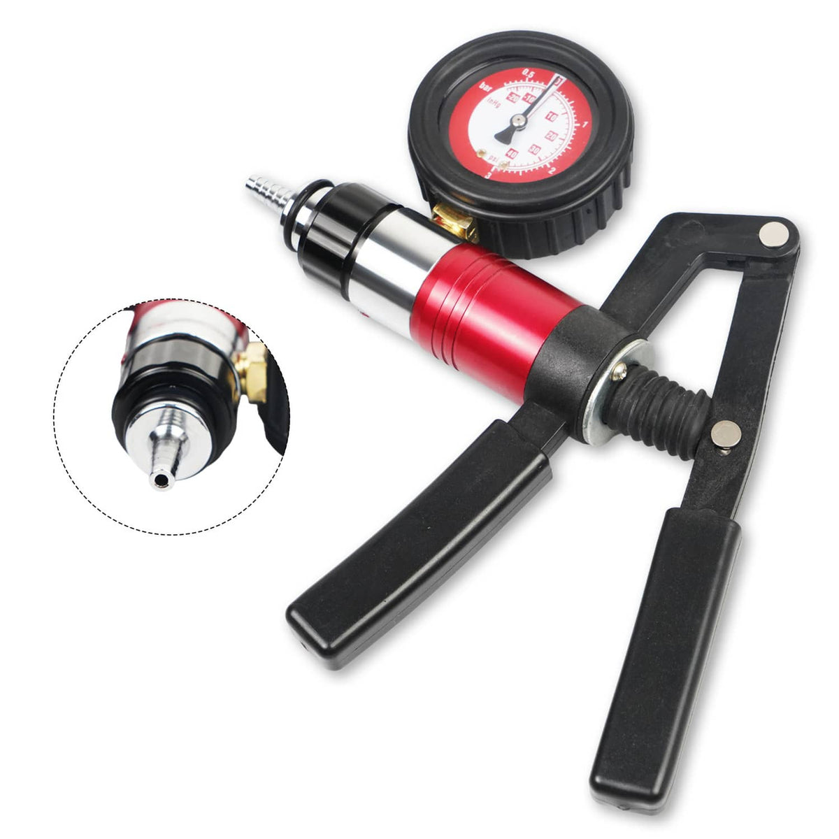 Solidspare 21pcs Hand Held Vacuum Pressure Pump Tester Brake Fluid Bleeder Bleeding Tool US