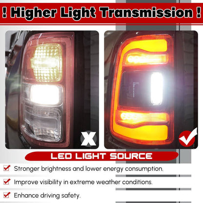 Solidspare New LH+RH Tail Light W/ Blind Spot Led For 2019-2022 Dodge Ram 1500 68262530AH