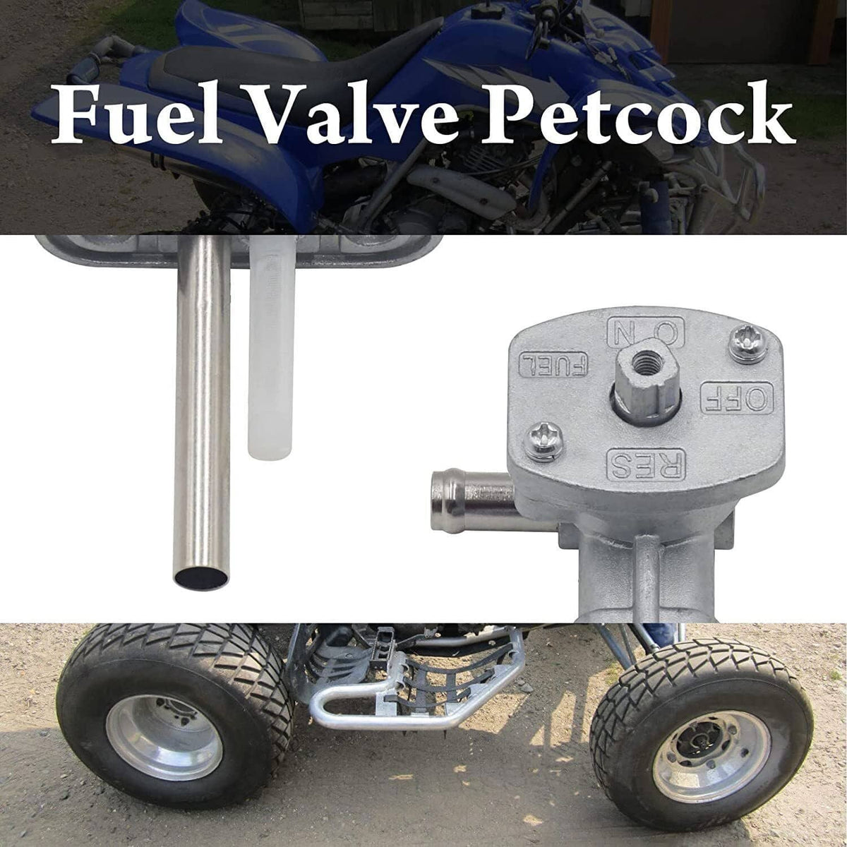 Solidspare Fuel Valve Petcock Tank Switch and Lever Screw For Yamaha Grizzly YFM660 02-08