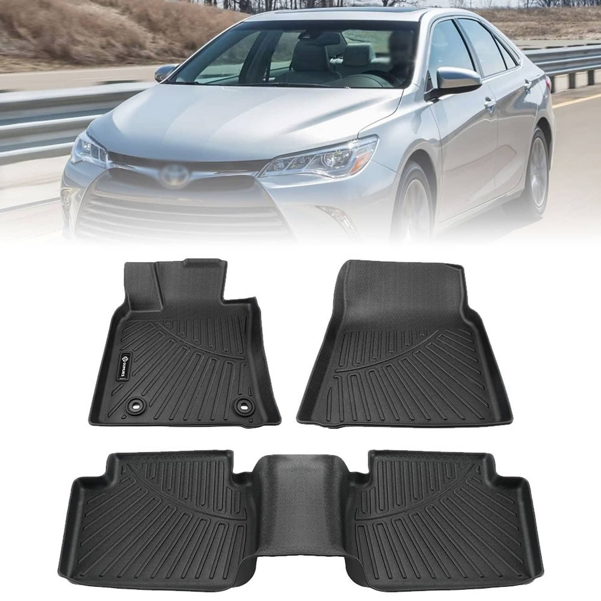 Solidspare All Weather Floor Mats For 2018-2024 Toyota Camry Gas FWD (Not fit Hybrid / AWD)