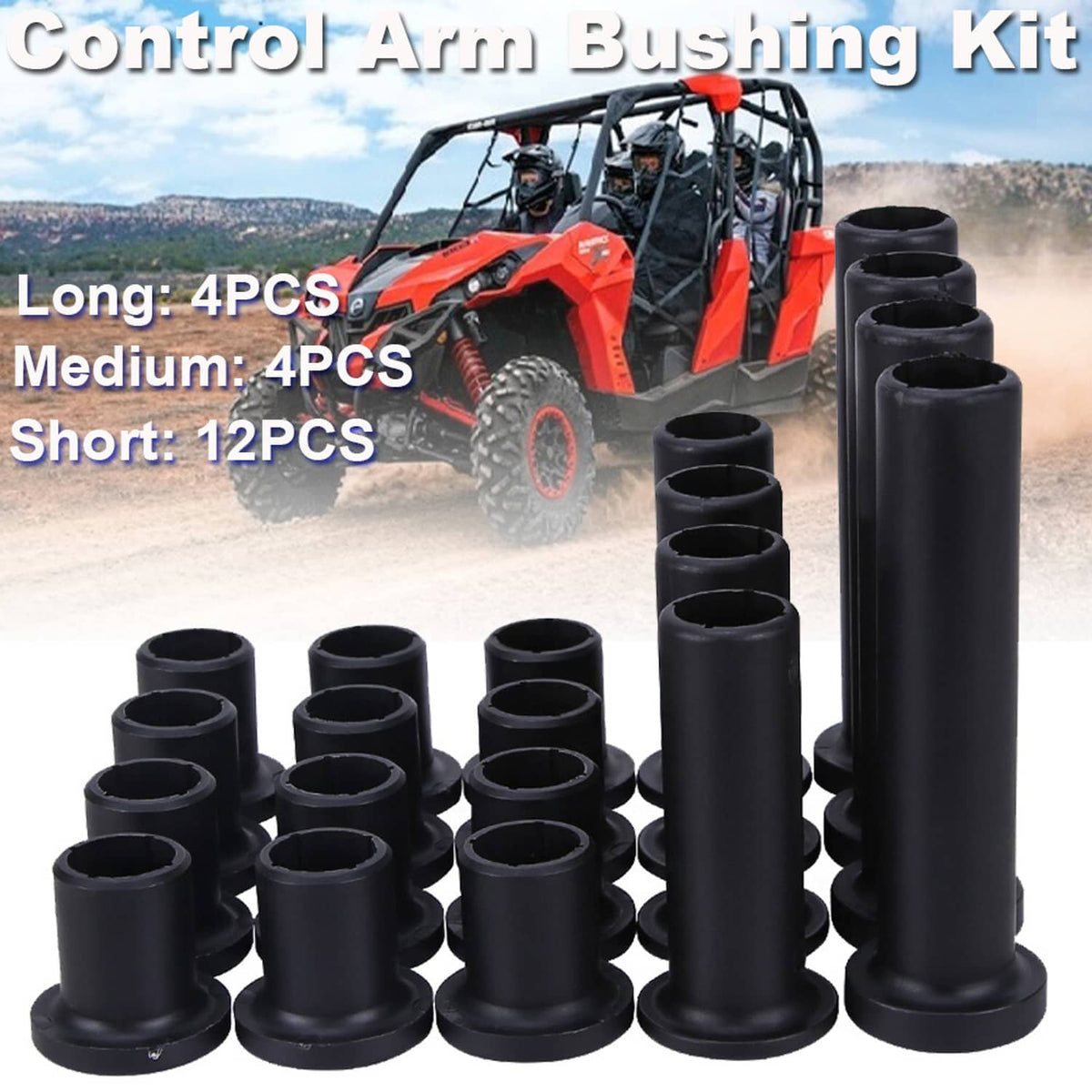 Solidspare Rear Control A-Arm Bushing Kit For Polaris RZR 800/800 S/ 800 4 2008-2013 2014