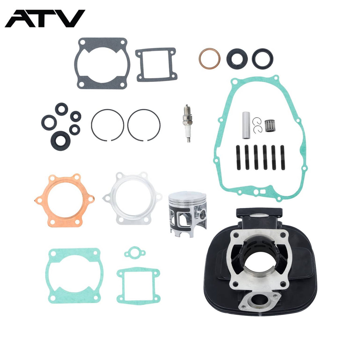 Solidspare For Yamaha 1987-2006 Blaster 200 Cylinder Piston gasket Seal Kit 66mm ATV