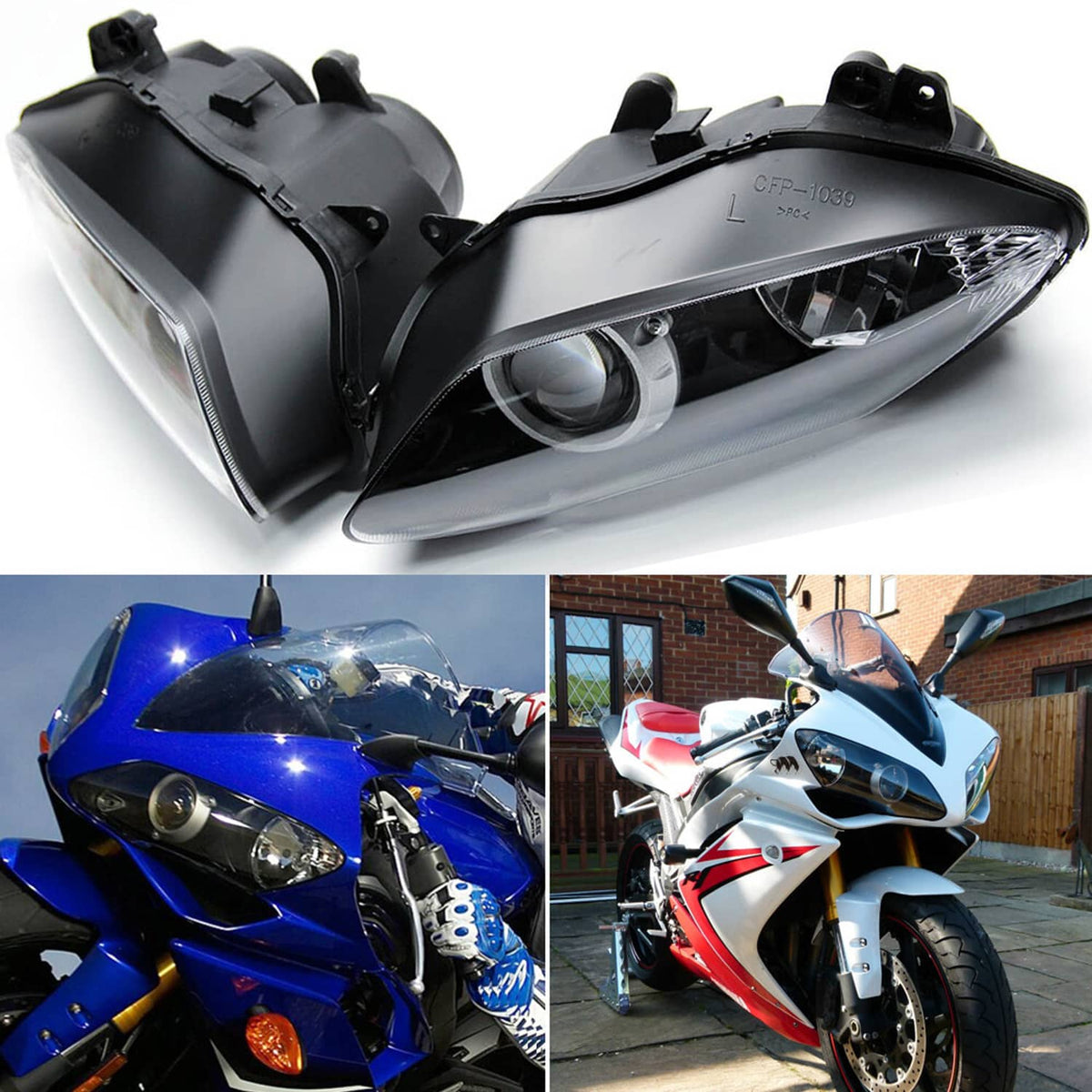 Solidspare For Yamaha YZF R1 YZFR1 R1000 2007-2008 Headlight Headlamp Housing Assembly US