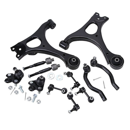 Solidspare 12Pcs Front Lower Control Arms Ball Joints Tie Rods For 2006-2011 Honda Civic