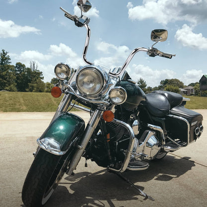 Solidspare 12" Ape Hanger 1-1/4" Handlebar For Harley Road King Classic EFI FLHRCI 1998-06